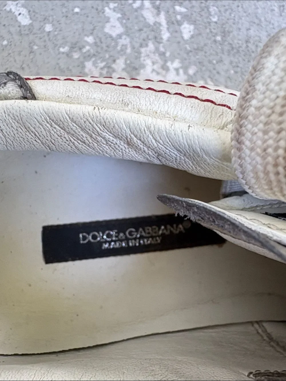 Dolce and Gabbana Portofino leather sneakers